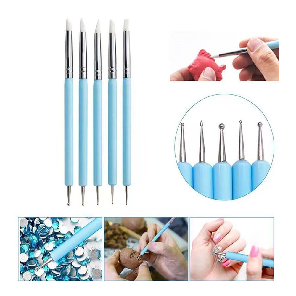 5pcs/Set Double-ended Silicone - Group Head Brush 评论和价格