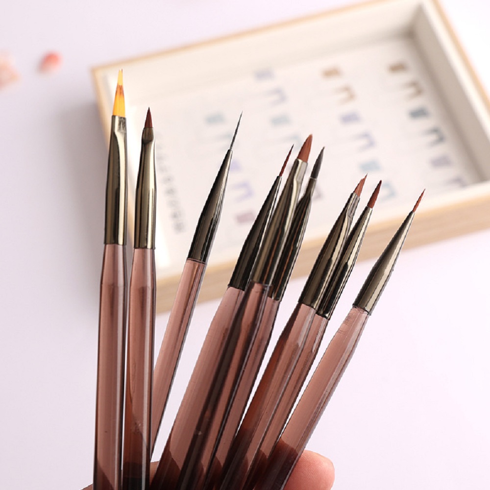 9Pcs Multi Head Nail Art Brush - Group Head Brush 评论和价格