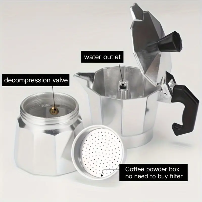 Classic Aluminum Moka Pot 50-3 - Coffee Equipment Wdt 评论和价格