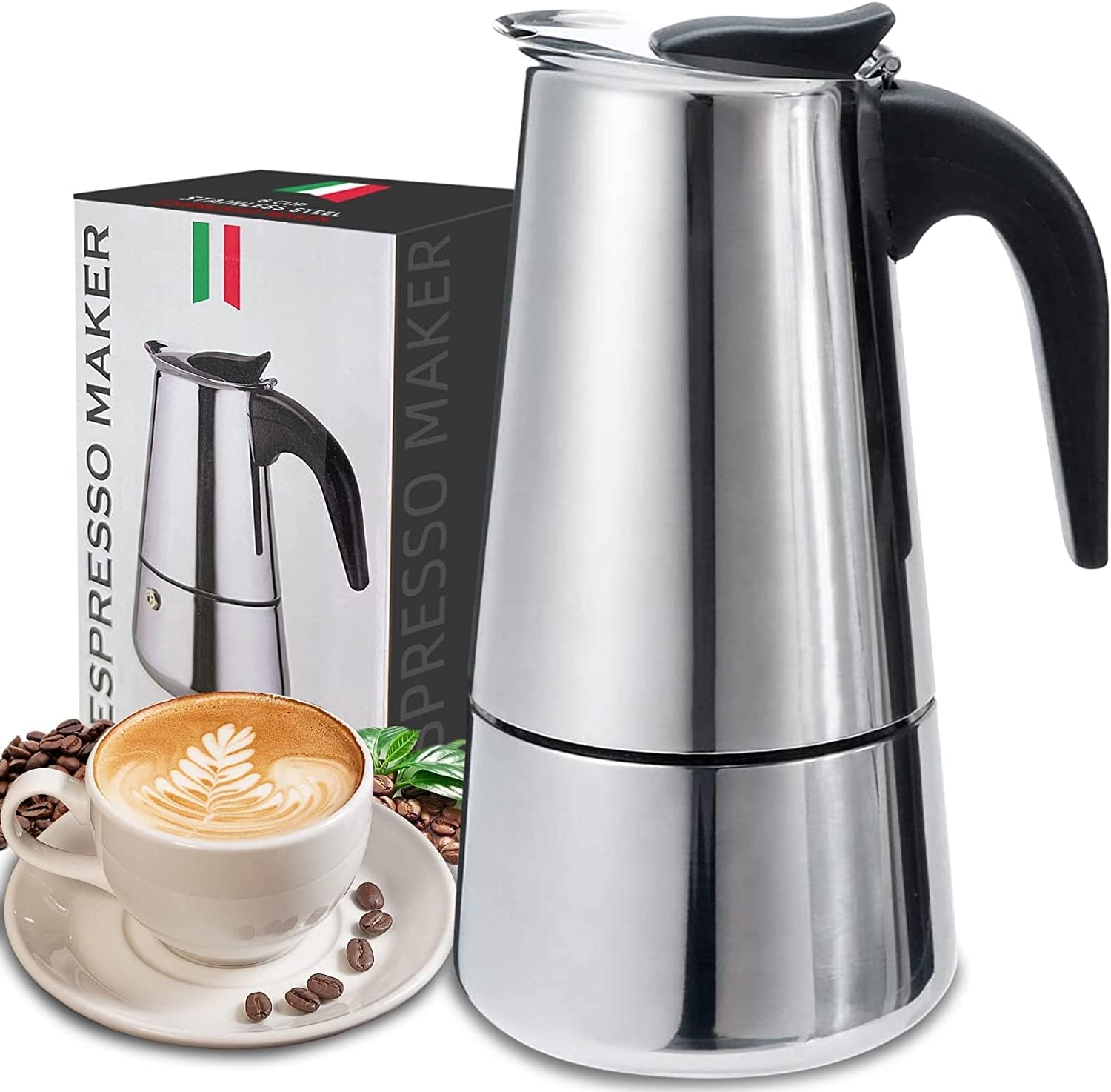 4/6/9 Cups Moka Pot Caffe Mach - Coffee Equipment Wdt 评论和价格