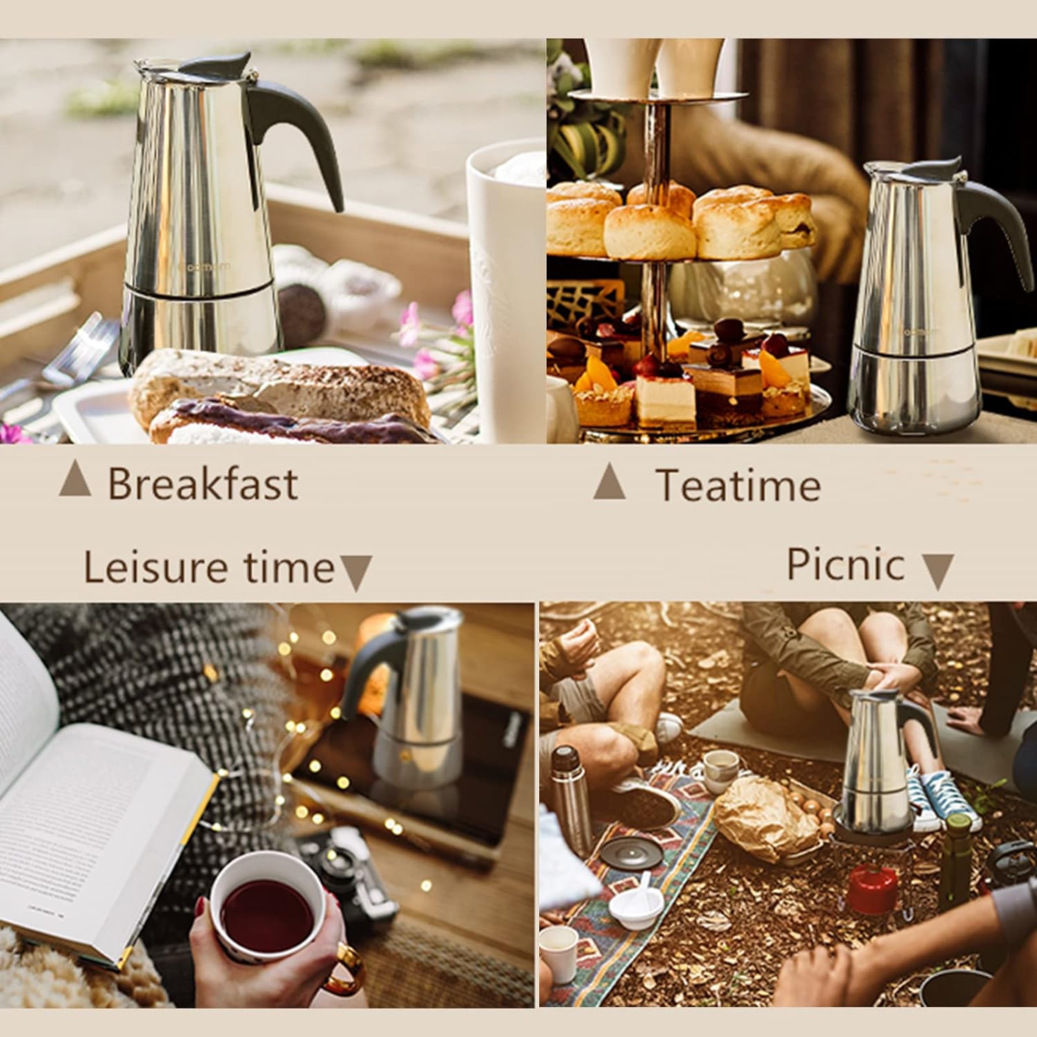 4/6/9 Cups Moka Pot Caffe Mach - Coffee Equipment Wdt 评论和价格